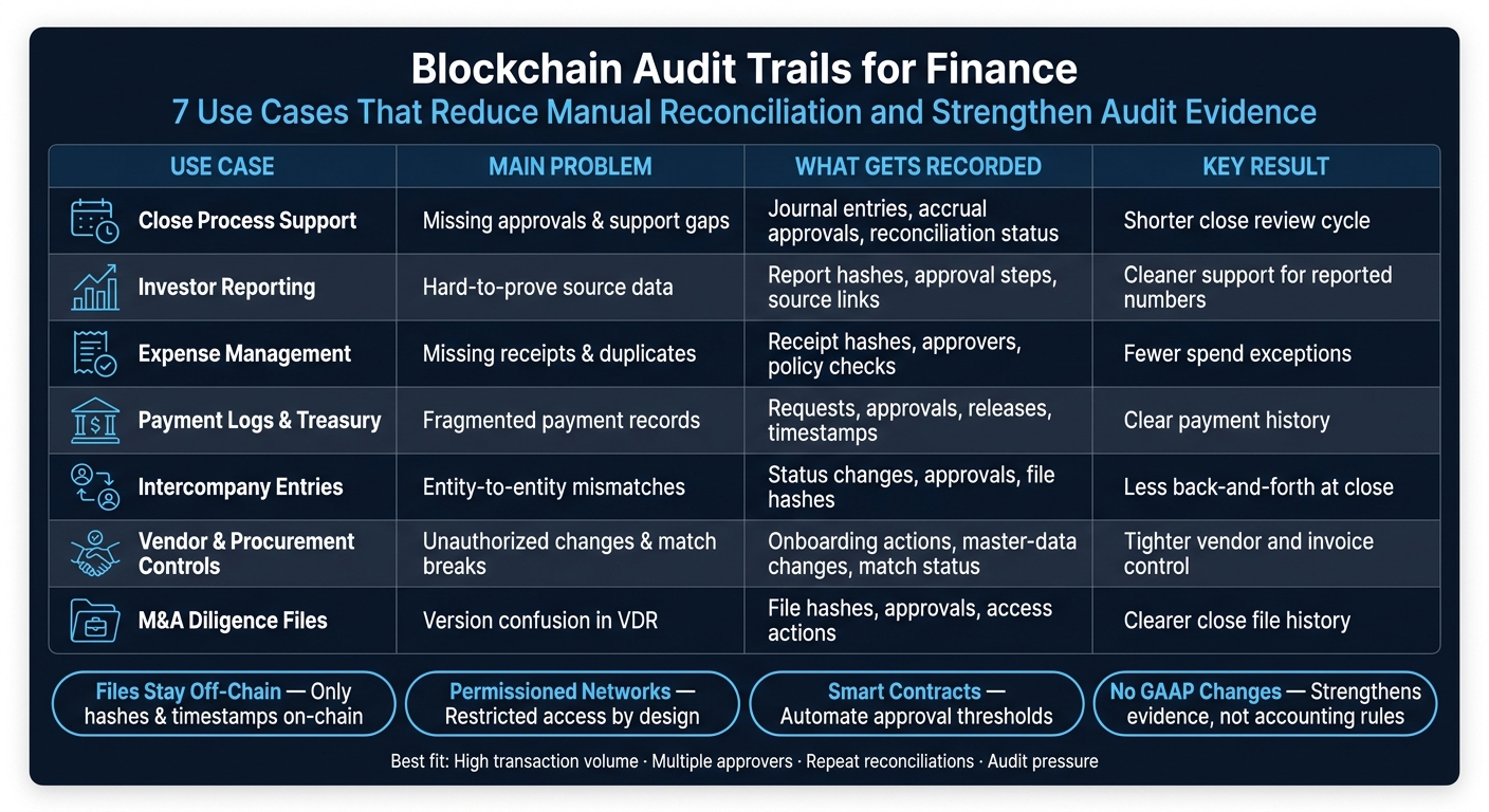 Blockchain Audit Trails vs. Traditional Finance Controls: 7 Use Cases