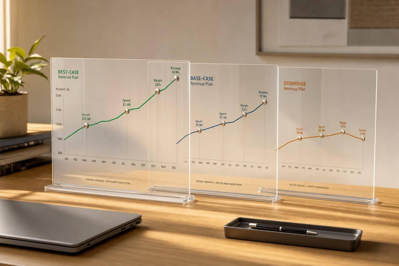 Best-Case, Base-Case, Downside: Revenue Plan