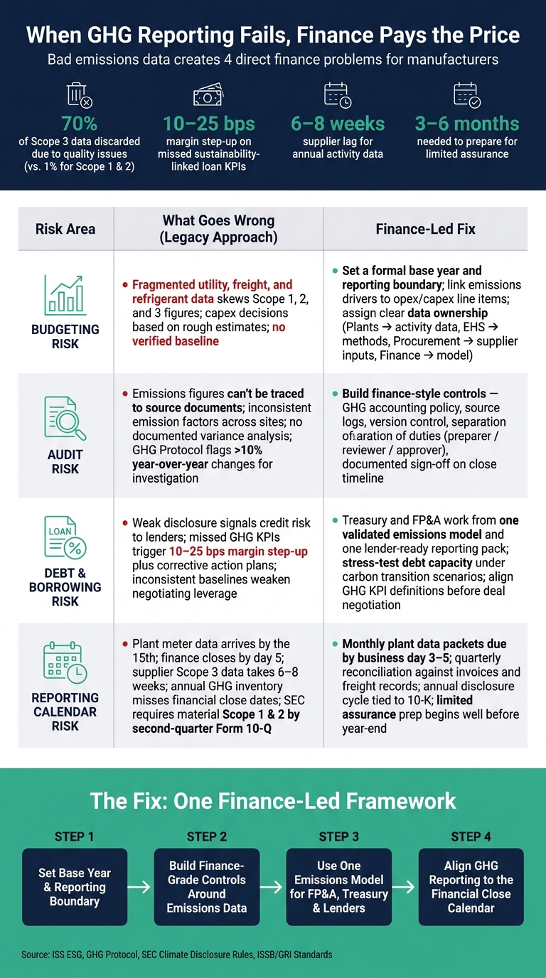 GHG Disclosure Risks: Legacy vs. Integrated Finance Approach for Manufacturers