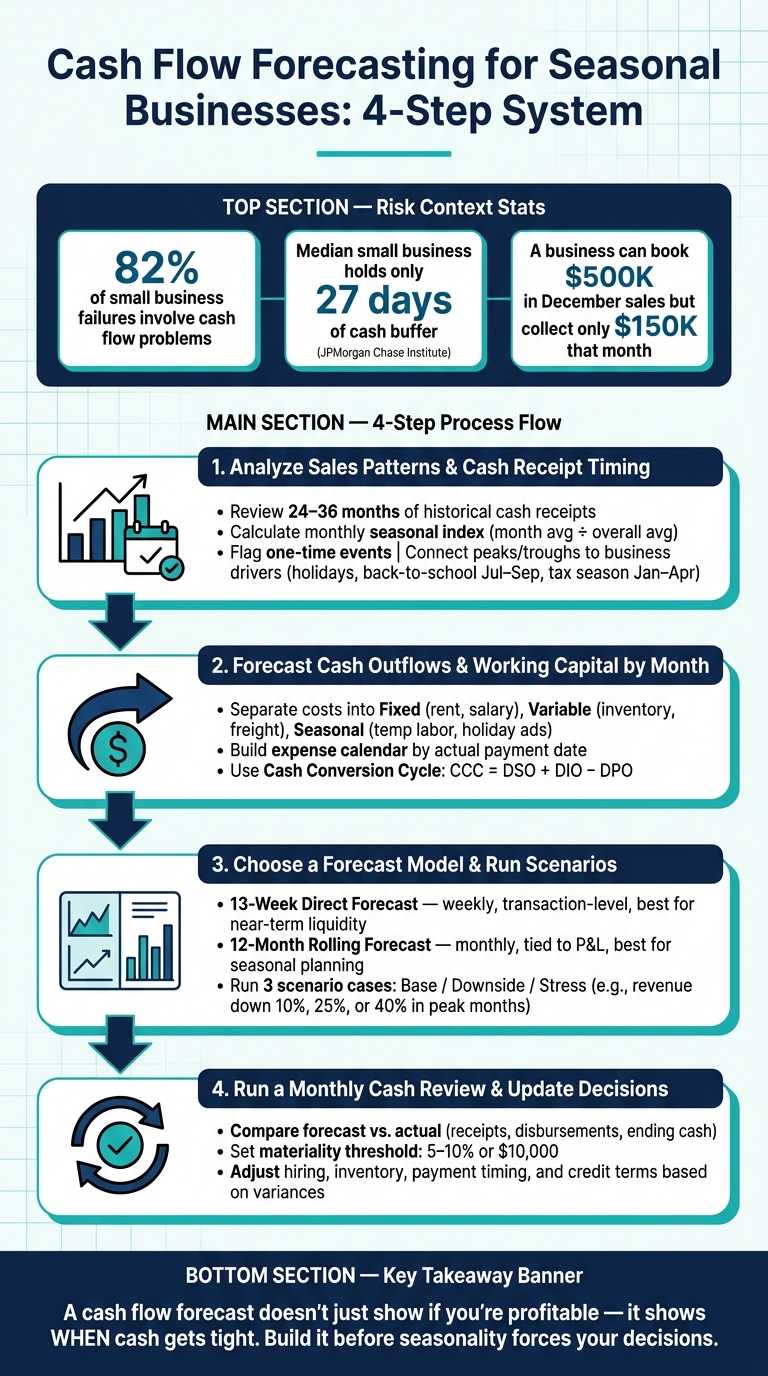 Cash Flow Forecasting for Seasonal Businesses: 4-Step System