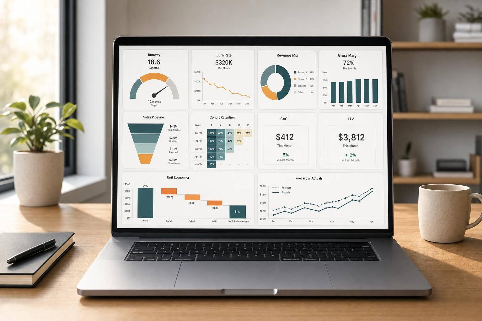 10 FP&A Dashboard Charts for Growth-Stage Firms