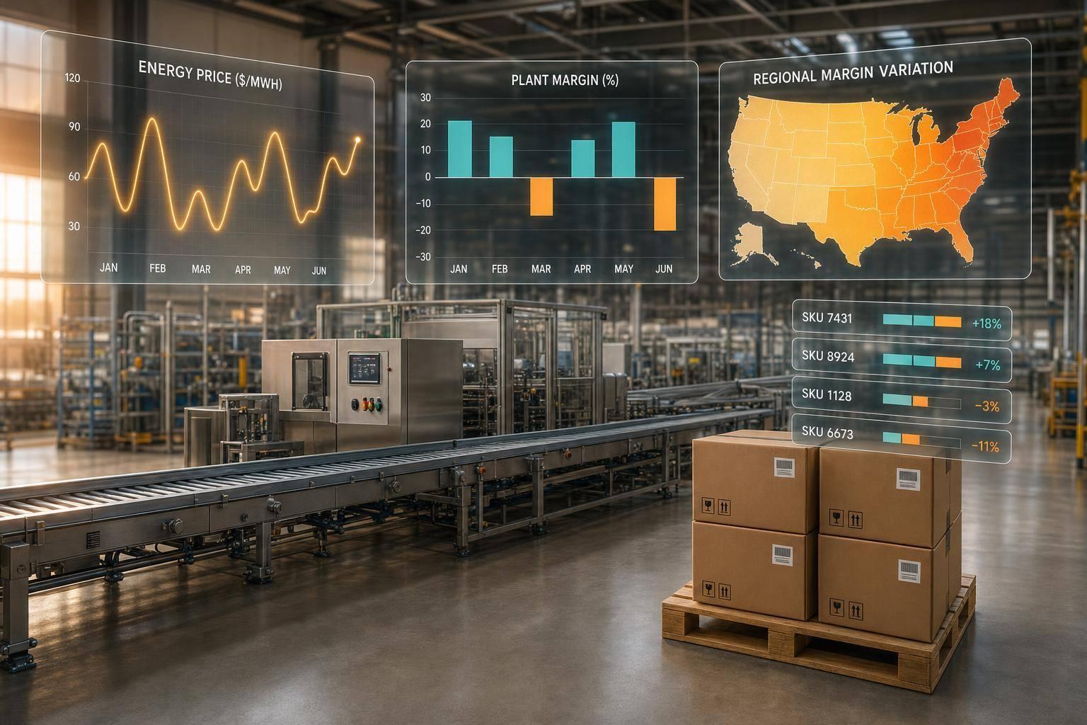 Manufacturing Profitability Under Utility Price Swings