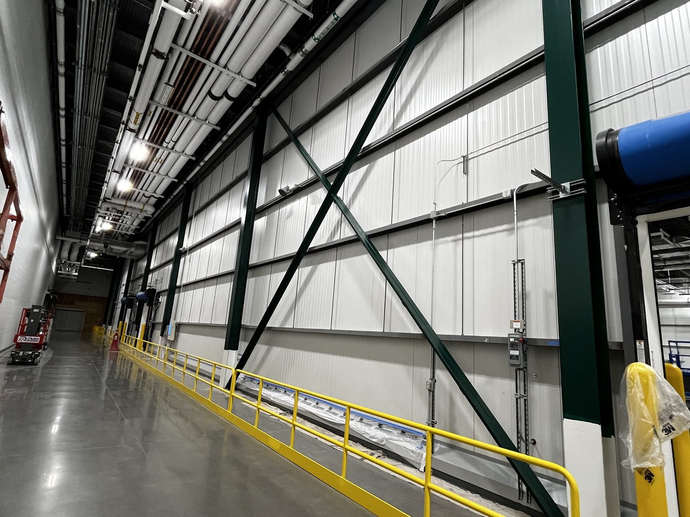 Column painting in progress