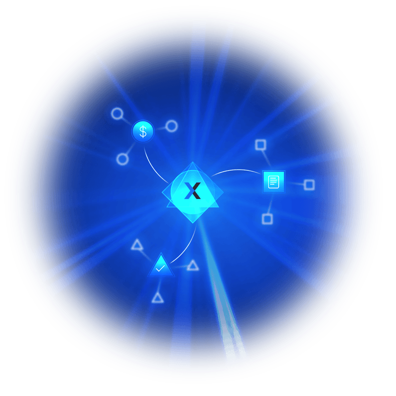 Graphic depicting the Reconcile AI process
