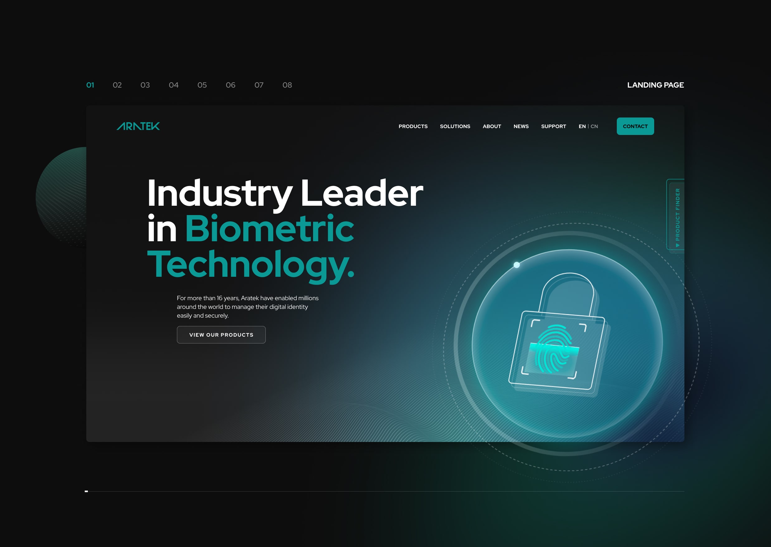 At Psychoactive I was asked to design and help develop an award winning website for a well-known Biometric Company.