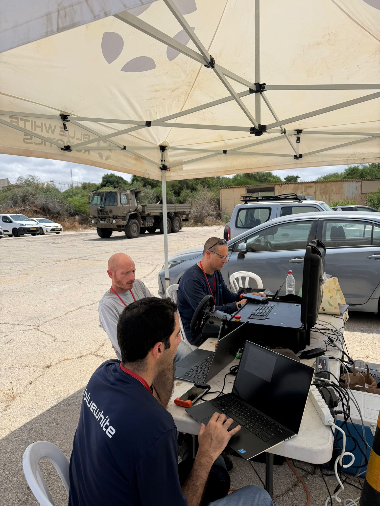 Tractor Testing Team At Bluewhite