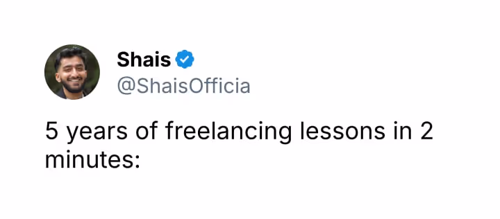 5 years of freelancing lessons in 2 minutes