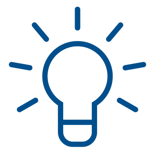icon of a lightbulb 