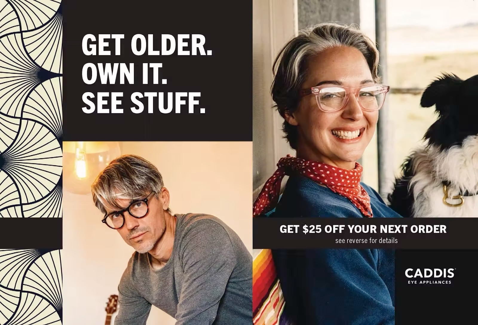Example of Caddis’s post-purchase postcard, built around the same imagery and messaging as its post-purchase email sequence