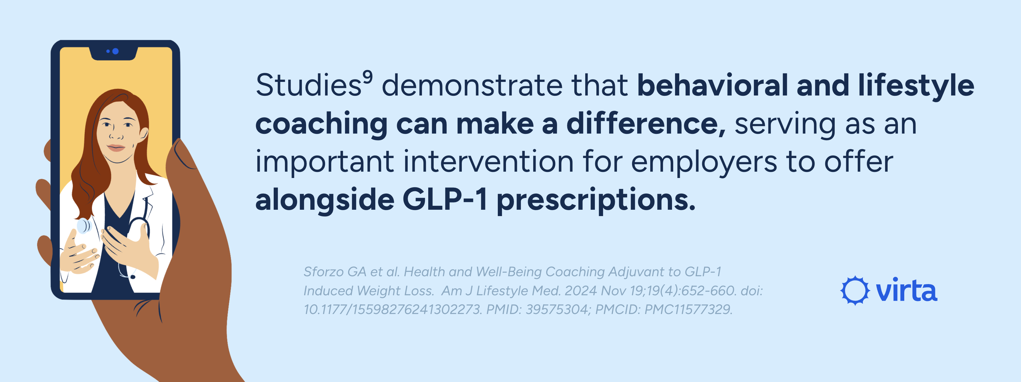 studies9 demonstrate that behavioral and lifestyle coaching can make a difference, serving as an important intervention for employers to offer alongside GLP-1 prescriptions.