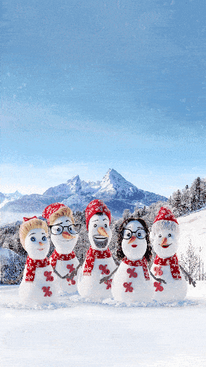 GIF with dancing snowmen