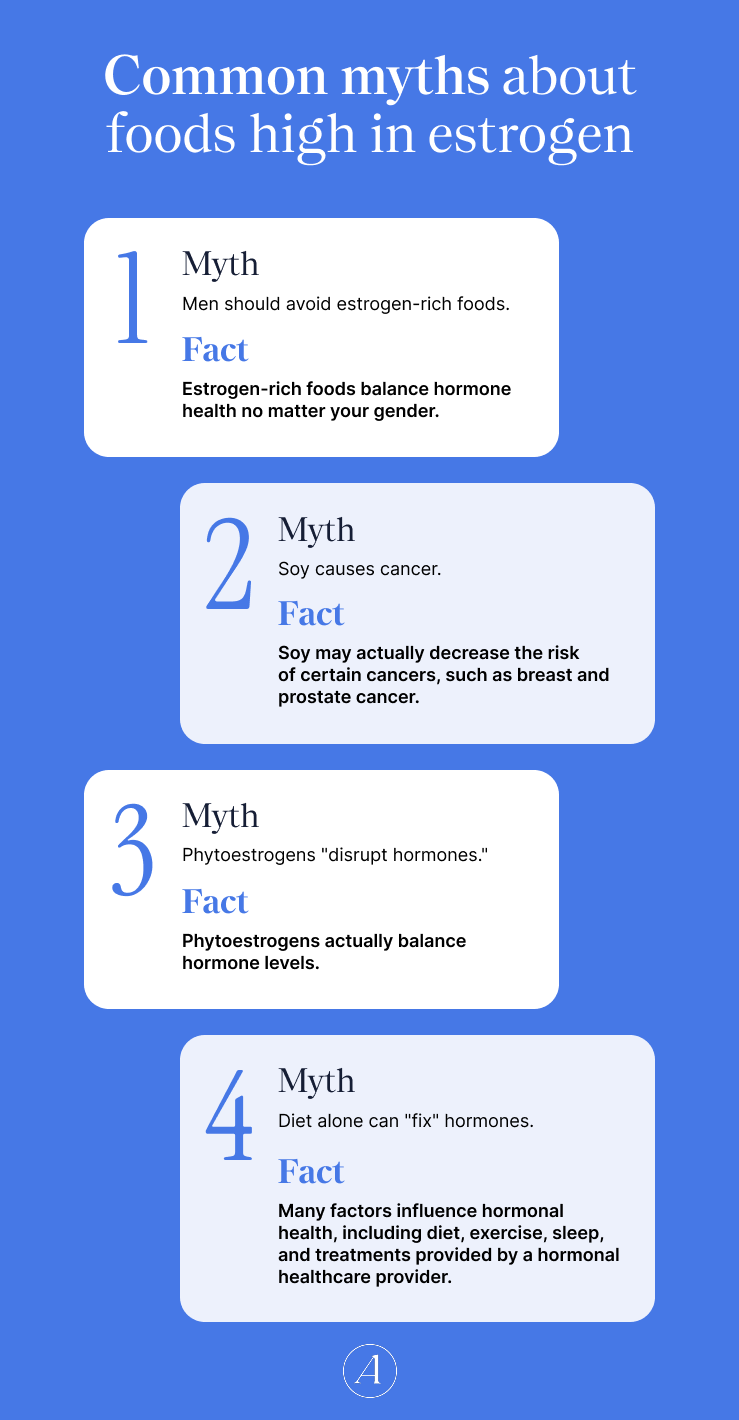 Common myths about foods high in estrogen