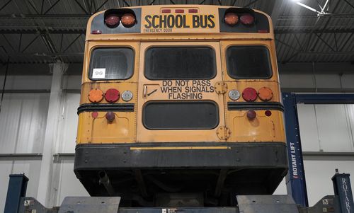 Mechanic performing bus repair services at Ohio Diesel