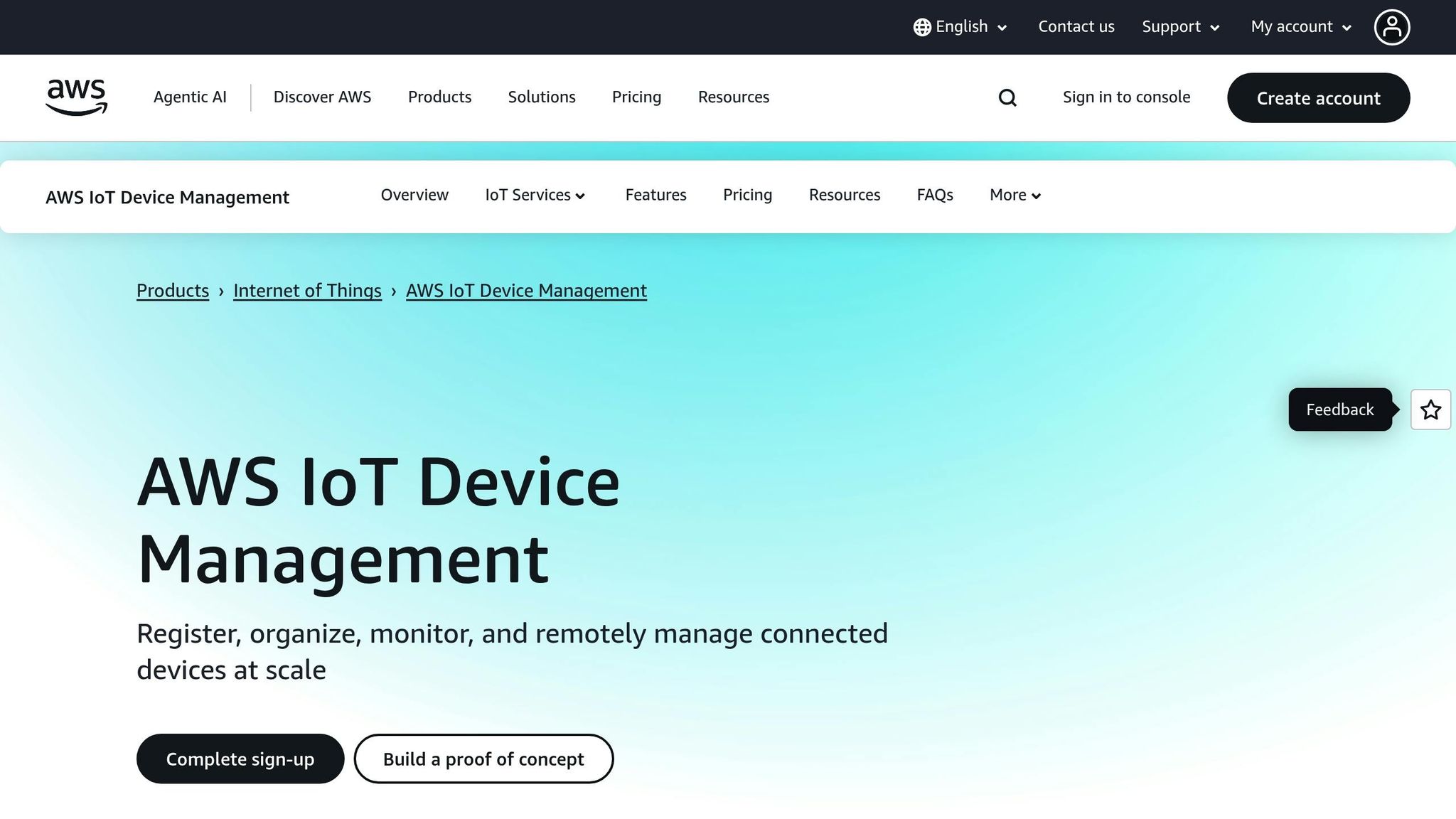 AWS IoT Device Management