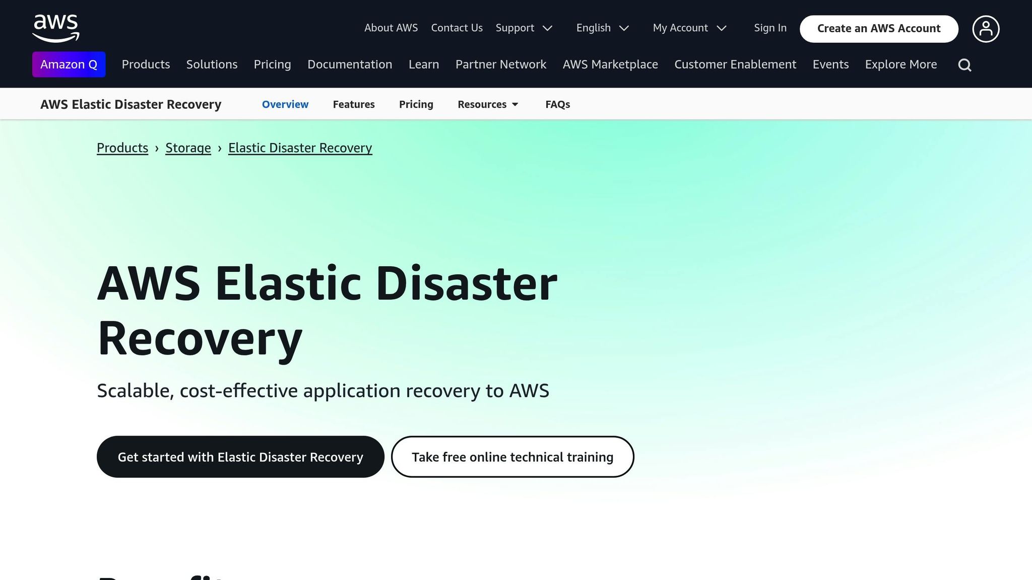 AWS Elastic Disaster Recovery