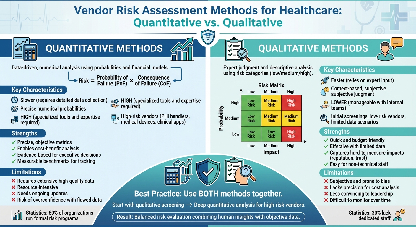 Quantitative vs Qualitative Vendor Risk Assessment Methods in Healthcare