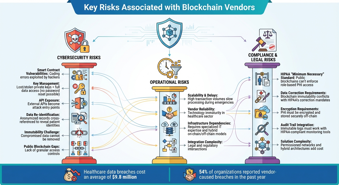 Three Primary Risk Categories for Blockchain Healthcare Vendors
