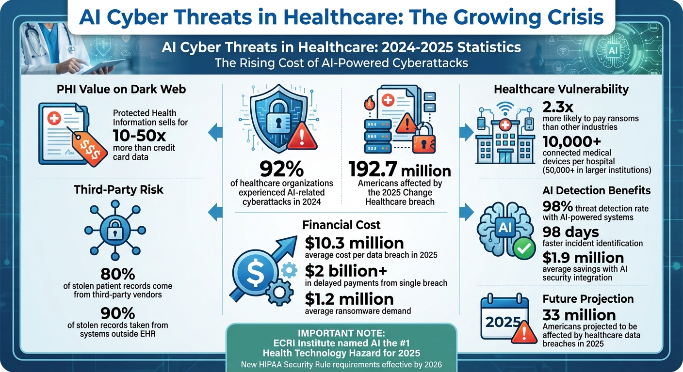 AI Cyber Threats in Healthcare: 2024-2025 Statistics and Impact