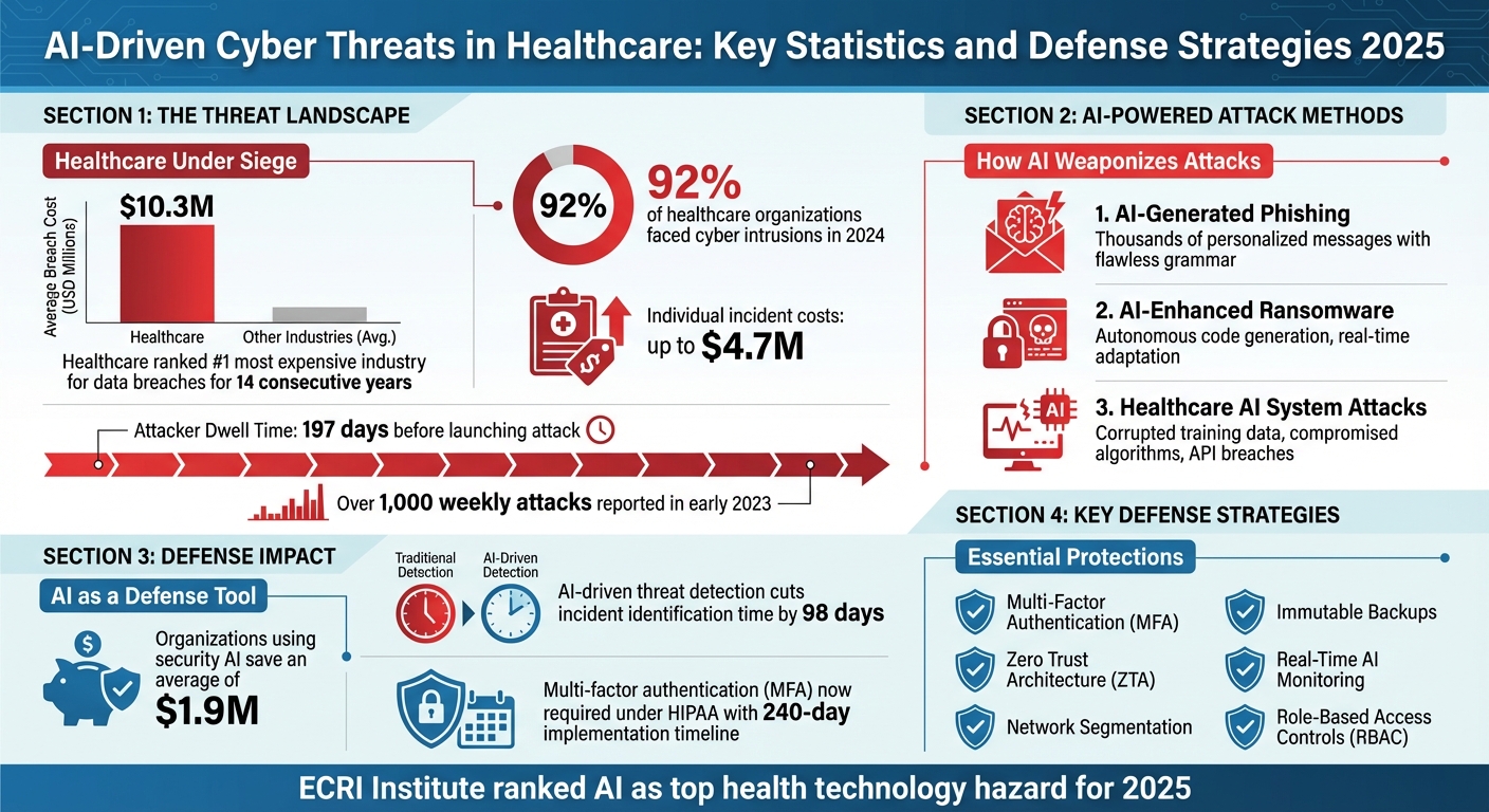 AI-Driven Cyber Threats in Healthcare: Key Statistics and Defense Strategies 2025