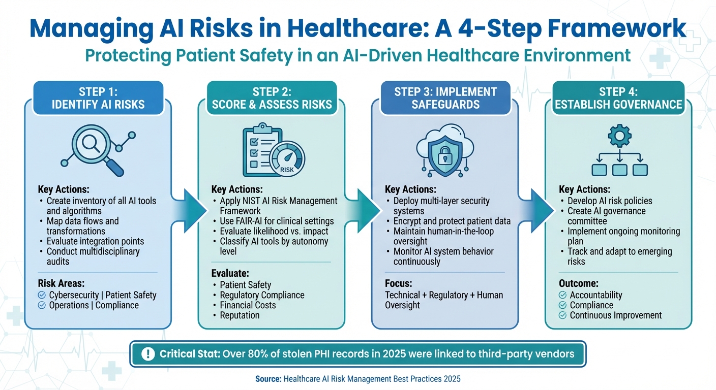4-Step Framework for Managing AI Risks in Healthcare Organizations