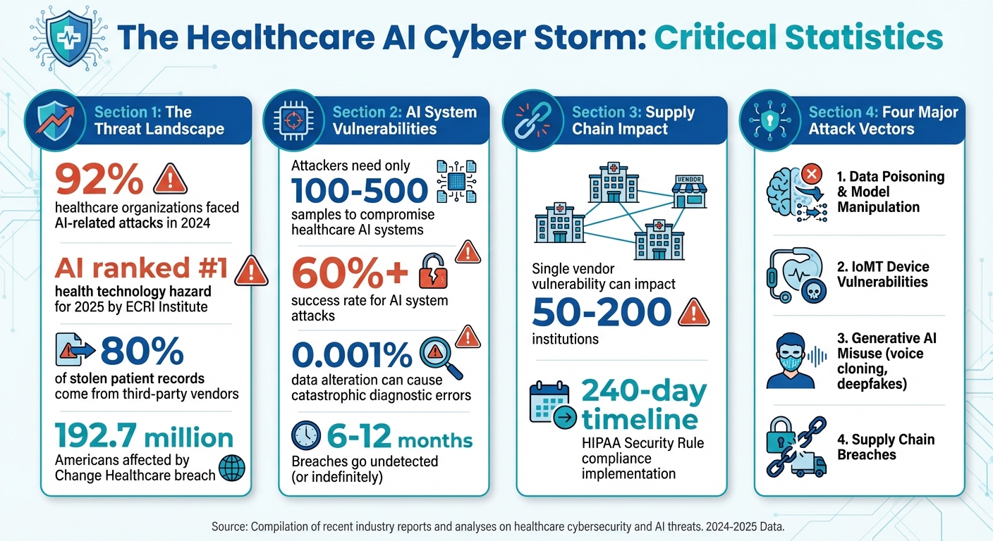 AI Cybersecurity Risks in Healthcare: Key Statistics and Attack Vectors 2024-2025