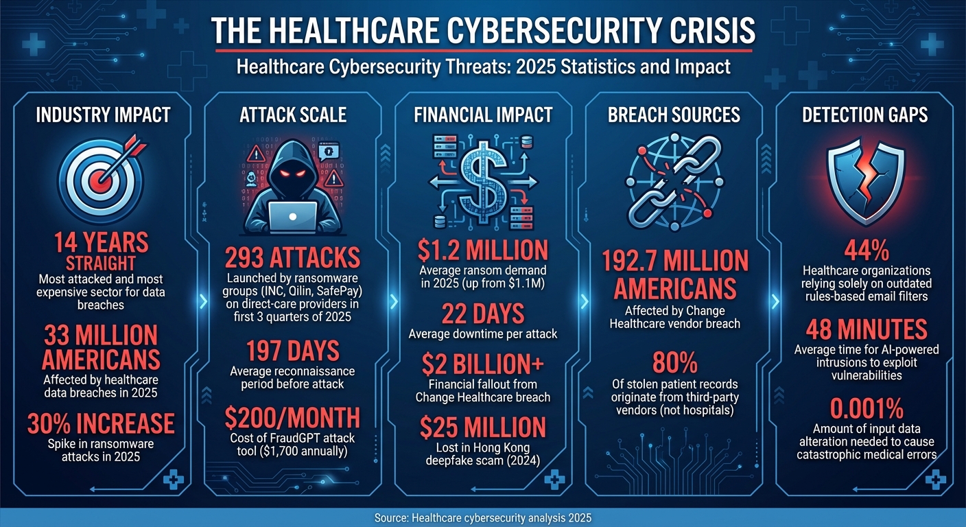 Healthcare Cybersecurity Threats: 2025 Statistics and Impact
