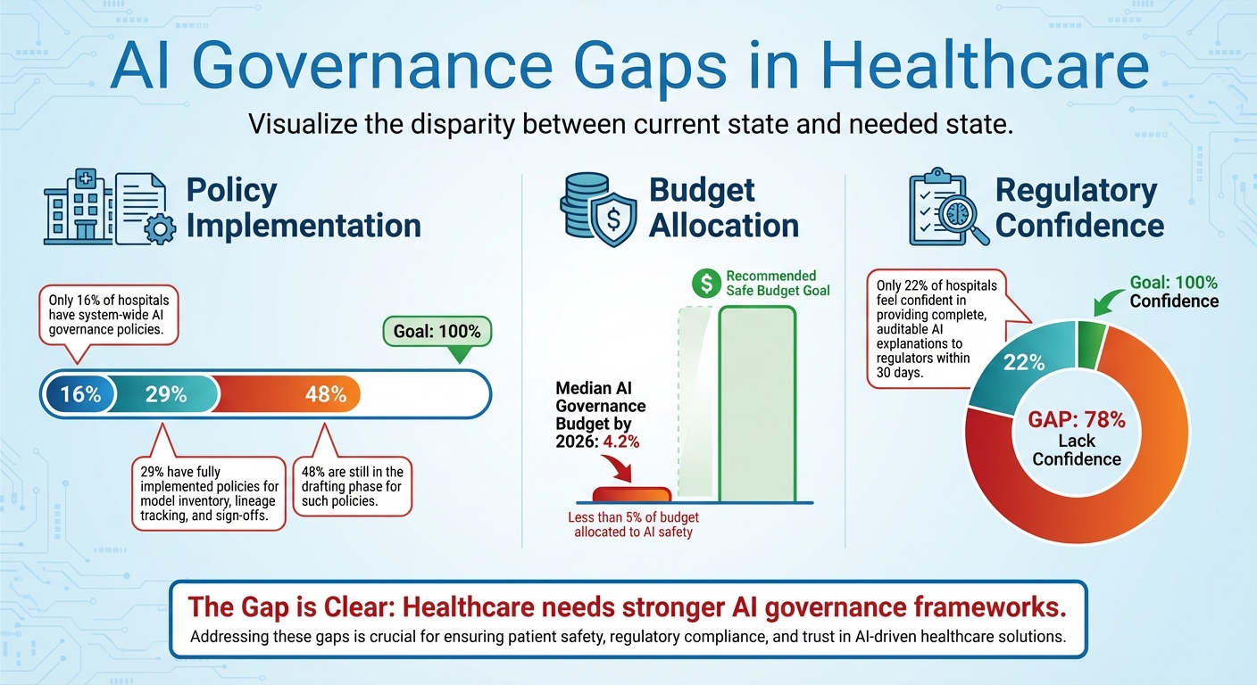 AI Governance Gaps in Healthcare: Key Statistics on Policy Implementation and Budget Allocation
