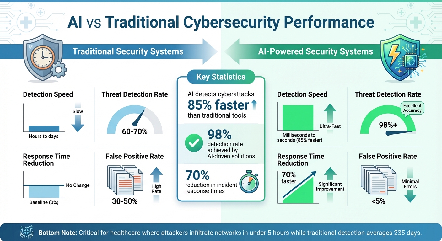 AI vs Traditional Cybersecurity: Speed and Accuracy Comparison in Healthcare