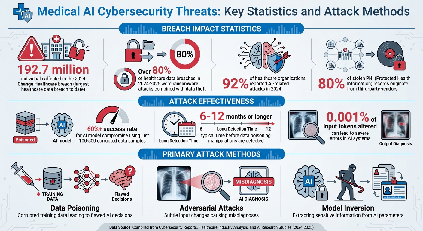 Medical AI Cybersecurity Threats: Key Statistics and Attack Methods 2024-2025