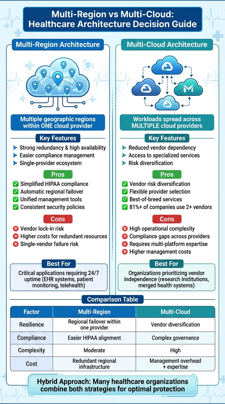 Multi-Region vs Multi-Cloud Architecture Comparison for Healthcare