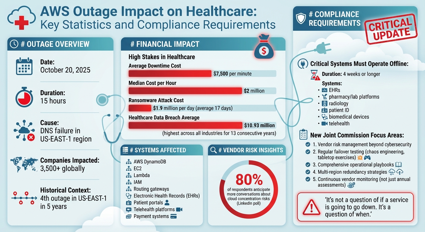 AWS Outage Impact on Healthcare: Key Statistics and Compliance Requirements