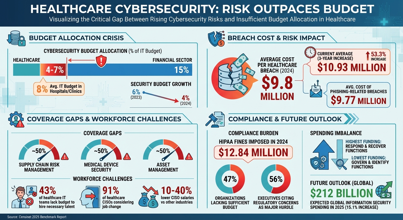 Healthcare Cybersecurity Risk-Budget Gap: Key Statistics and Challenges