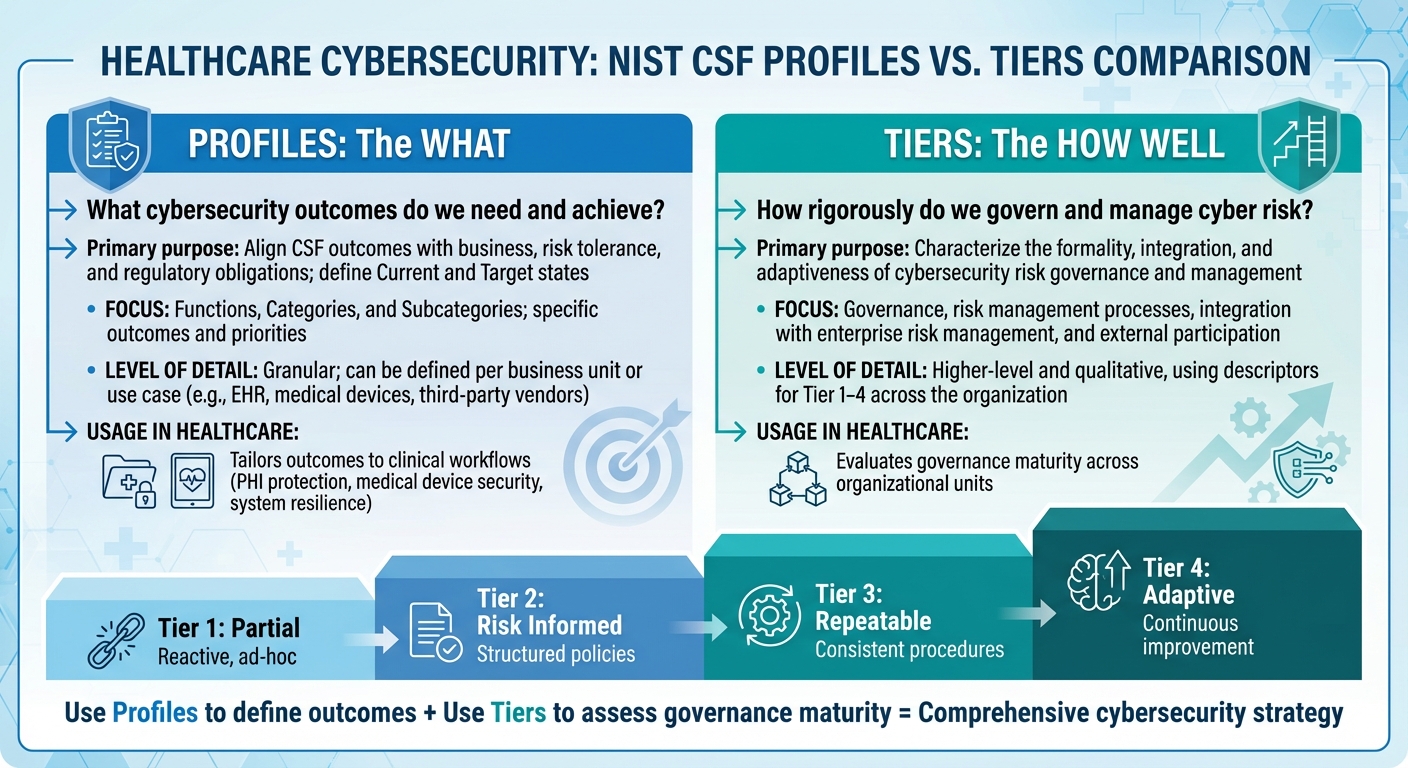 NIST CSF Tiers vs Profiles Comparison for Healthcare Organizations