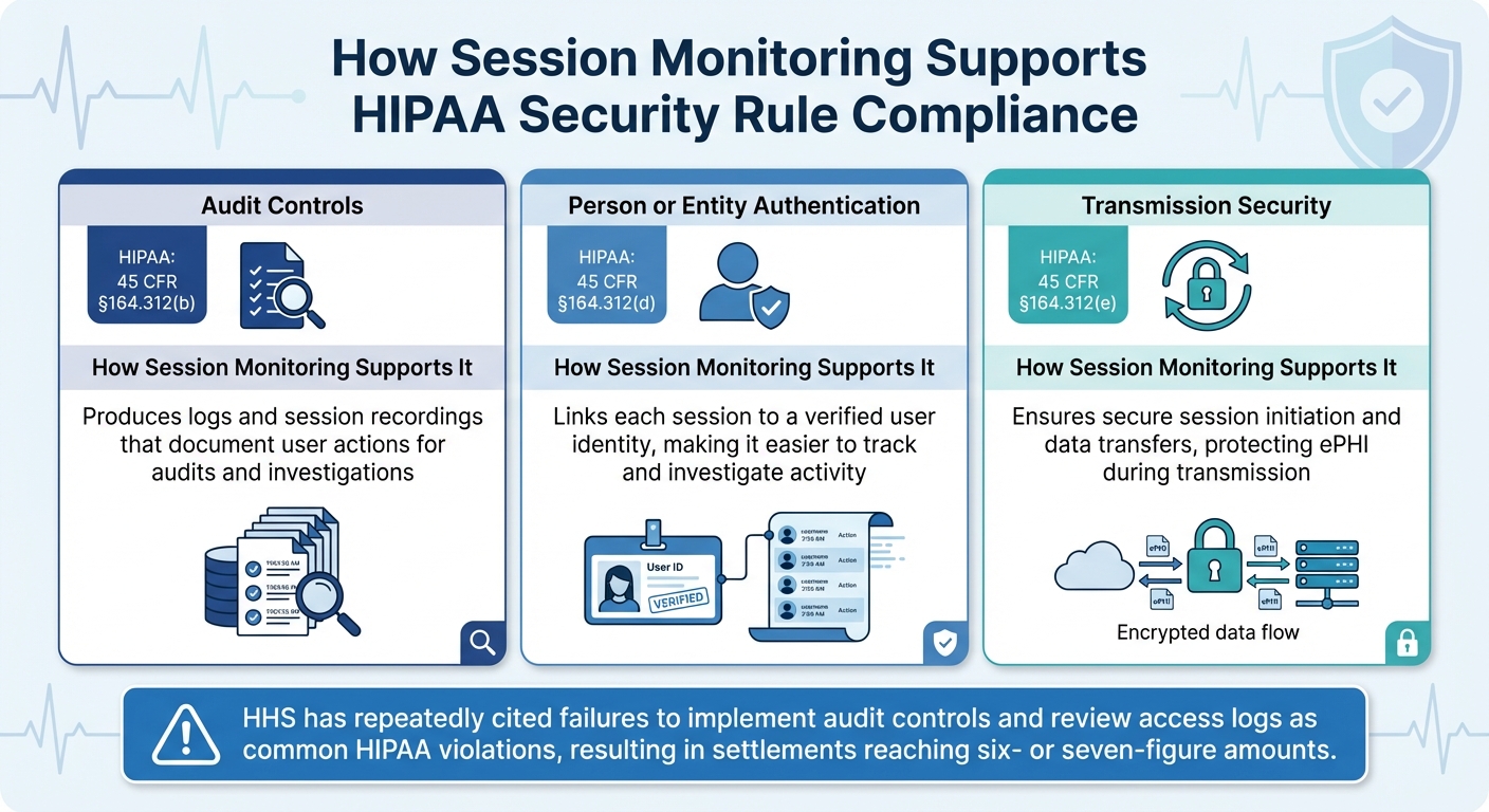 HIPAA Security Rule Safeguards and Session Monitoring Requirements