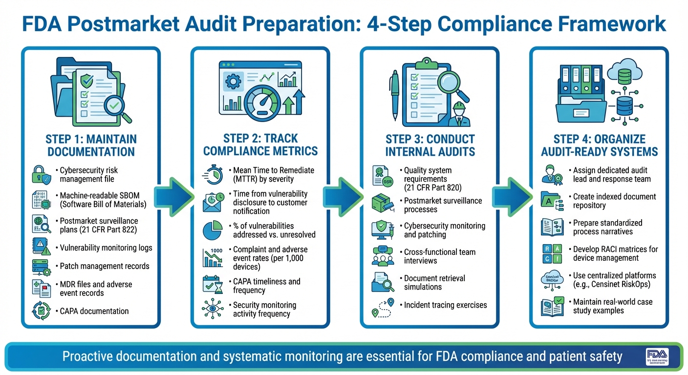 FDA Postmarket Audit Preparation: 4-Step Compliance Framework for IoT Medical Devices