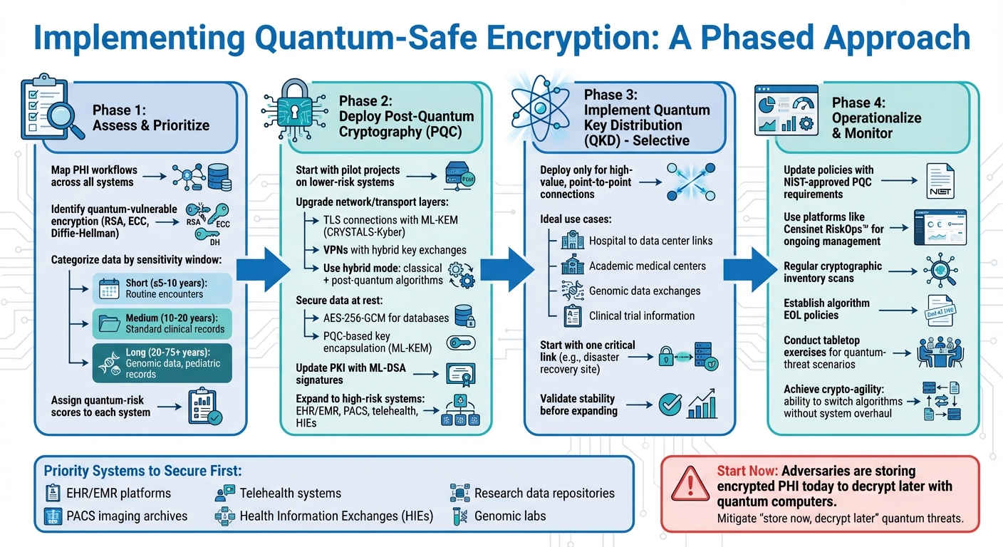 Quantum-Safe Encryption Implementation Roadmap for Healthcare Organizations