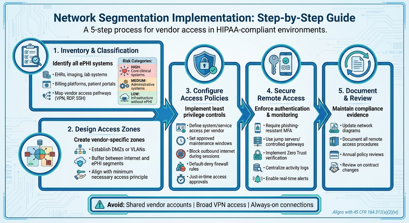 5-Step Network Segmentation Implementation Process for HIPAA Compliance