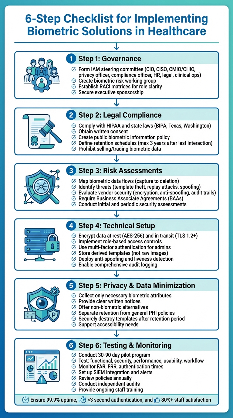 6-Step Checklist for Implementing Biometric Solutions in Healthcare