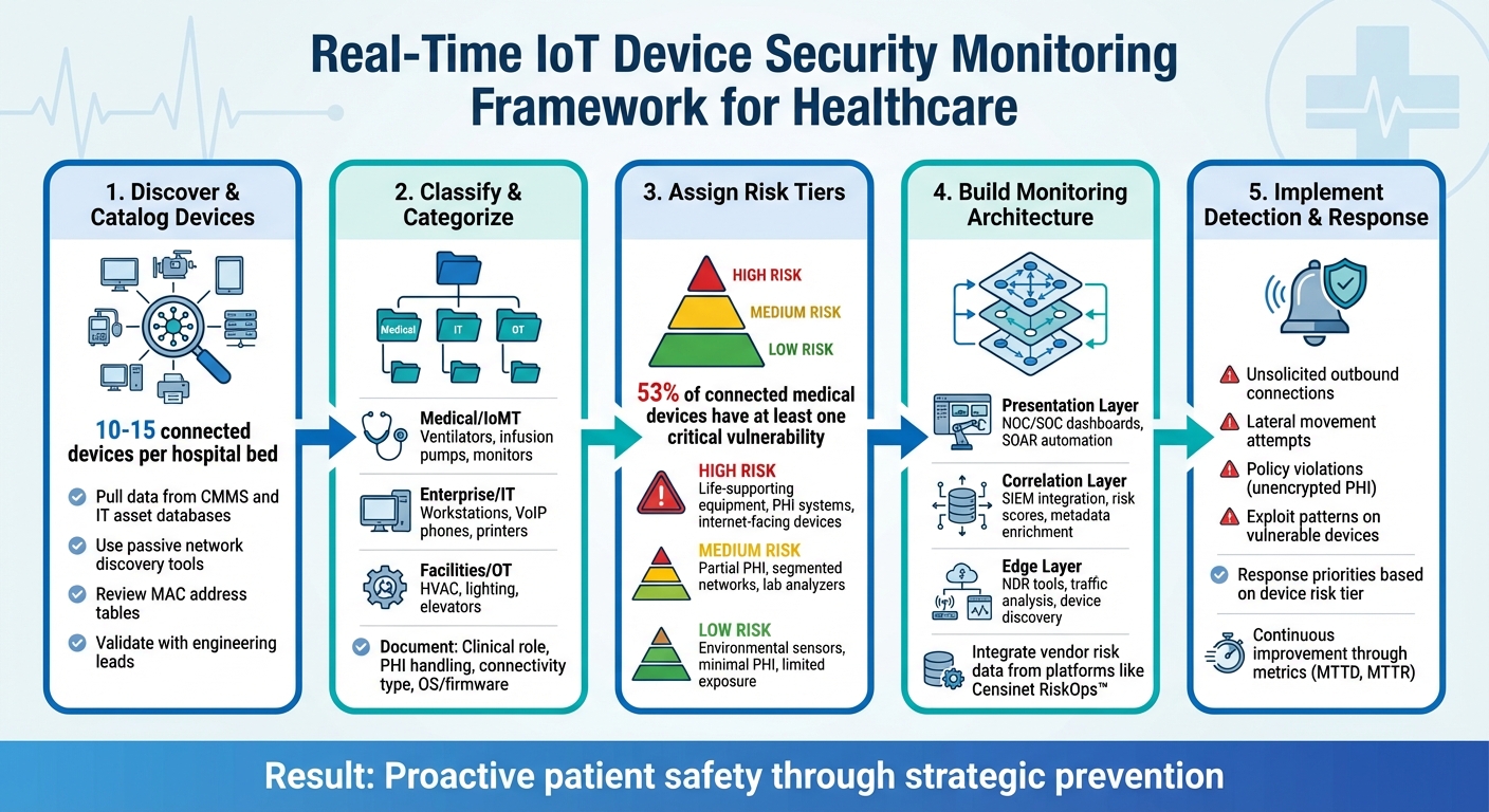 5-Step Framework for Real-Time IoT Device Security Monitoring in Healthcare