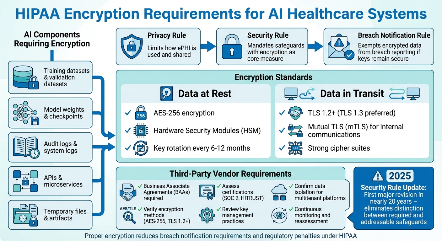 HIPAA Encryption Requirements for AI Healthcare Systems