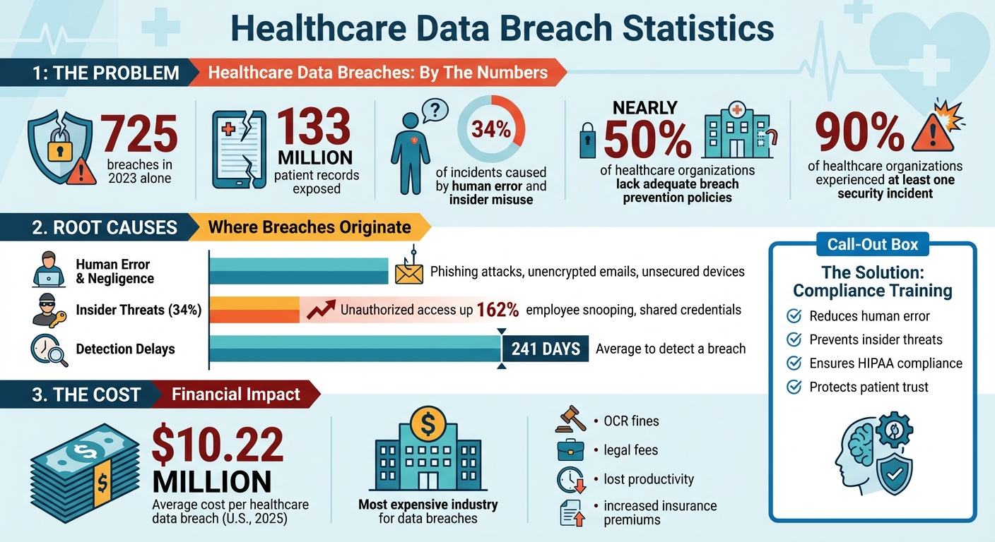 Healthcare Data Breach Statistics and Human Error Impact 2023-2025
