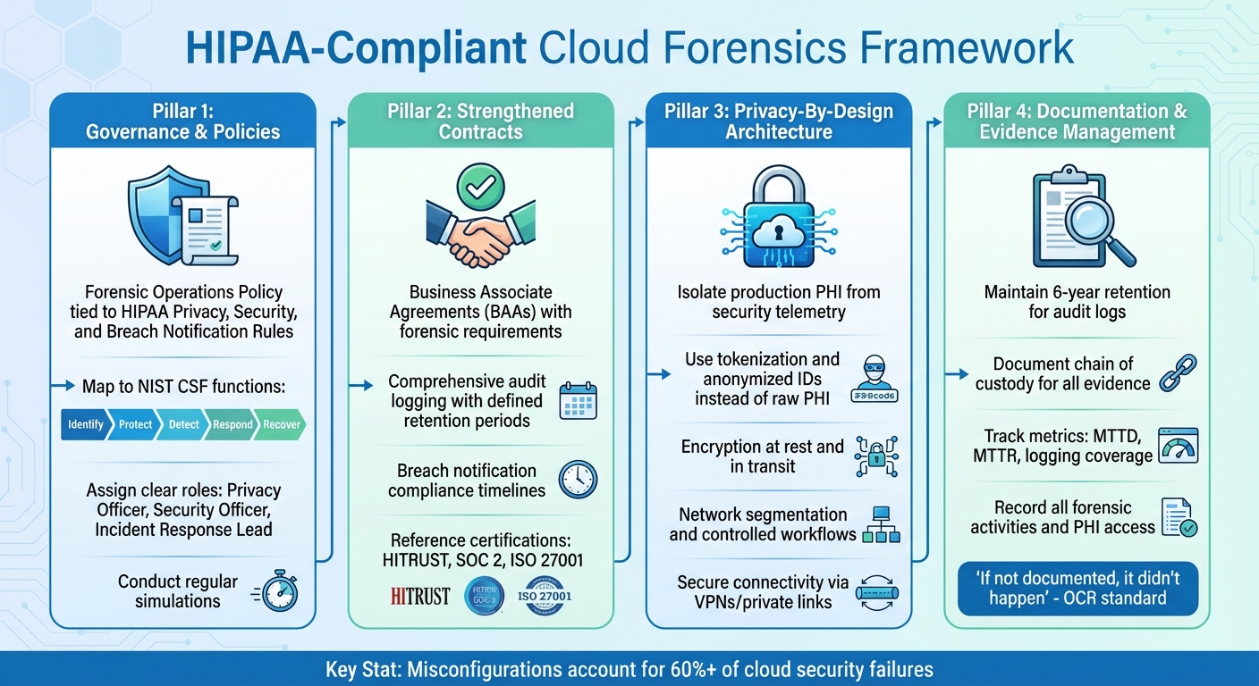 HIPAA-Compliant Cloud Forensics Framework: 4 Essential Pillars