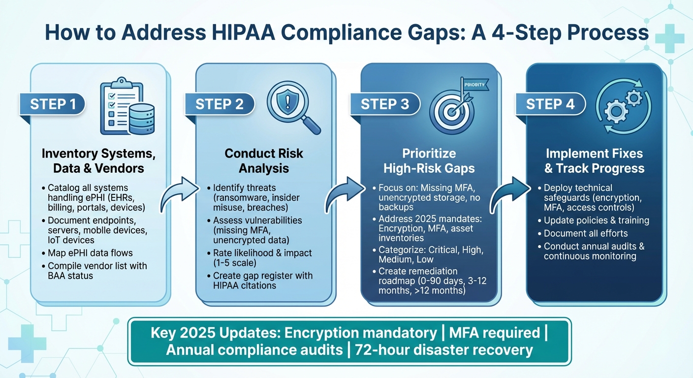 4-Step Process to Close HIPAA Compliance Gaps