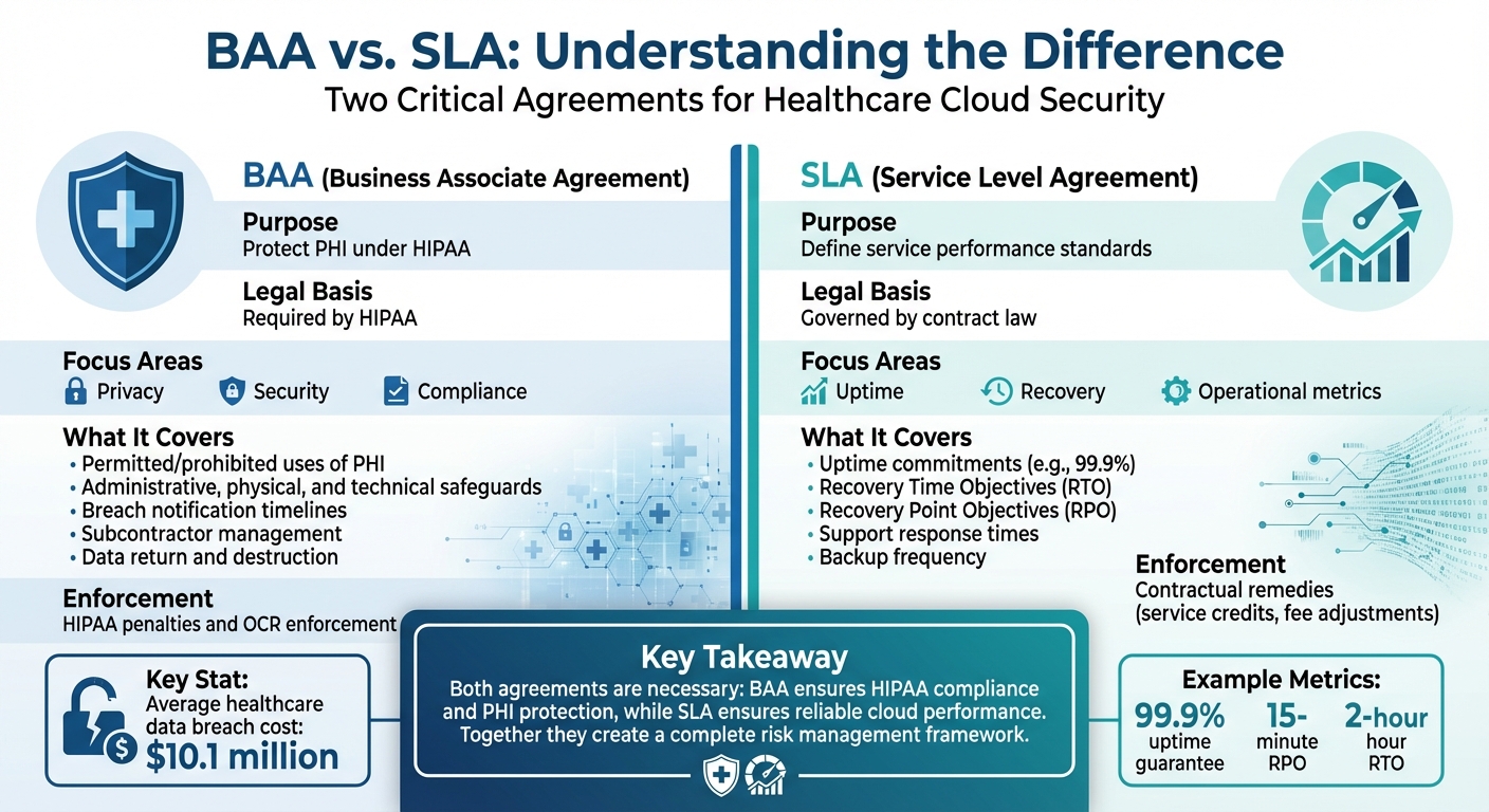 BAA vs SLA in Healthcare Cloud Security: Key Differences