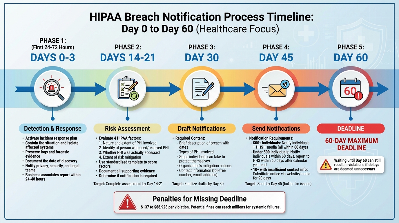 60-Day HIPAA Breach Notification Timeline and Process