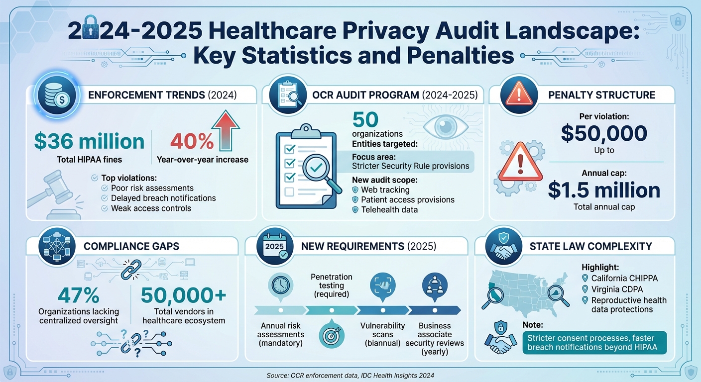 2024-2025 Healthcare Privacy Audit Landscape: Key Statistics and Penalties