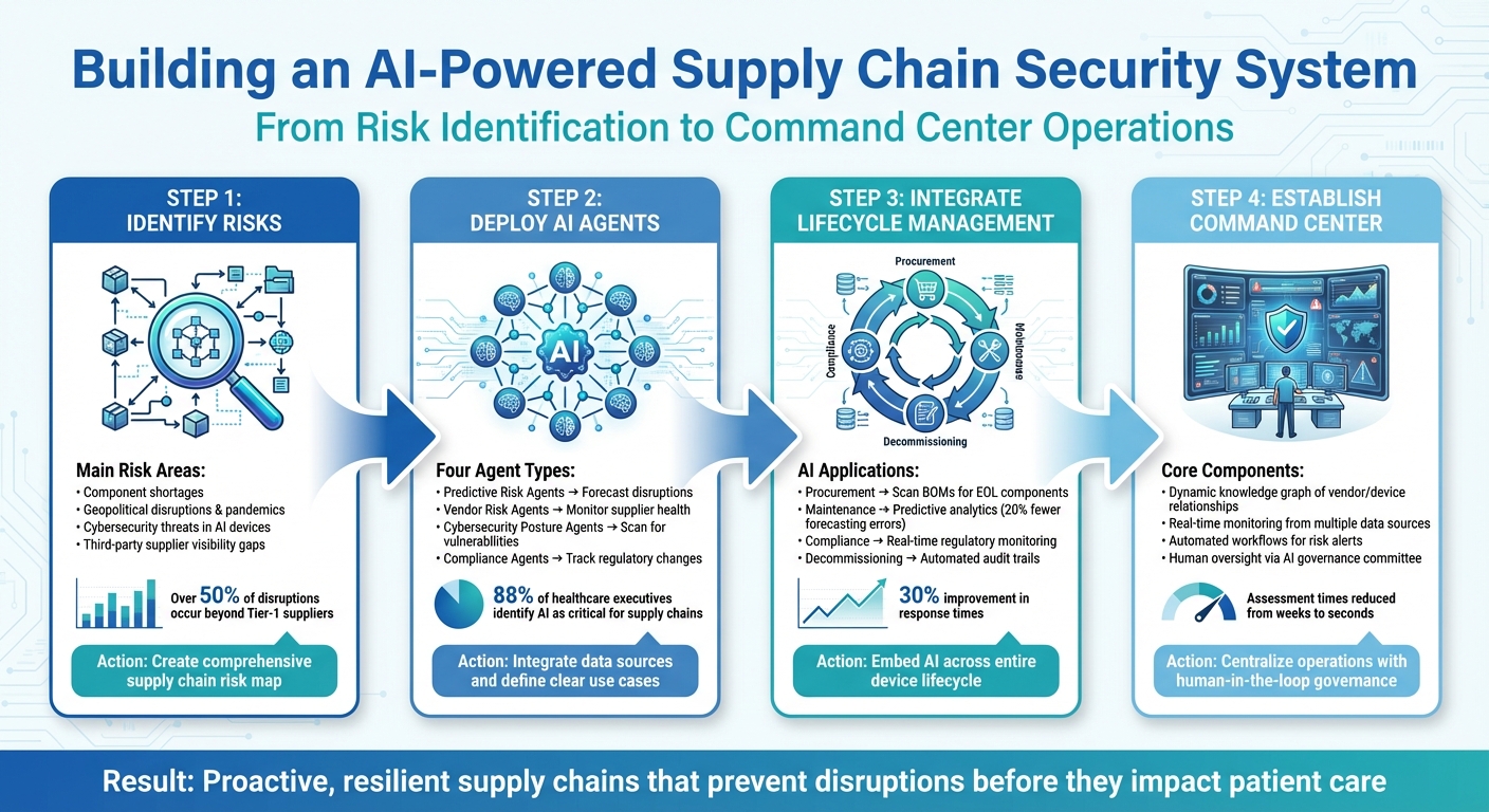 4-Step Framework for Implementing AI-Powered Supply Chain Risk Management in Healthcare