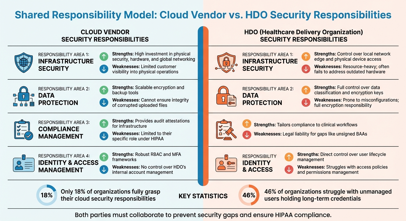 Cloud Vendor vs HDO Security Responsibilities in Healthcare