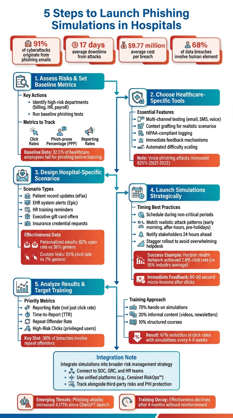 5 Steps to Launch Phishing Simulations in Hospitals