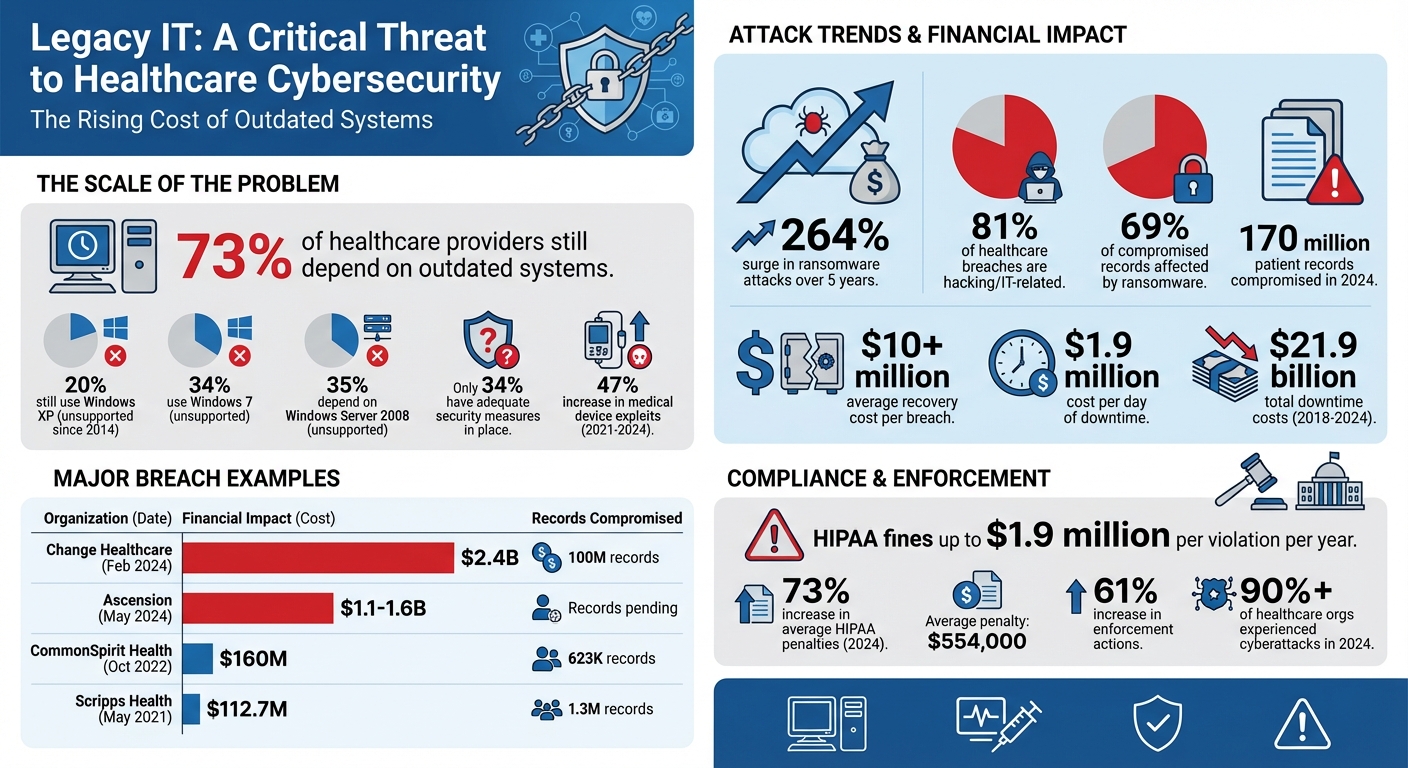 Legacy IT Cybersecurity Risks in Healthcare: Key Statistics and Costs
